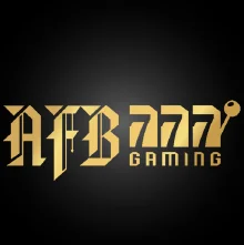 โลโก้ AFB 777 Gaming ตัวอักษรทองบนพื้นดำ