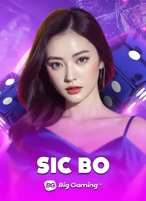 ปกโต๊ะไฮโลสด Sic Bo ดีลเลอร์หญิงชุดม่วง