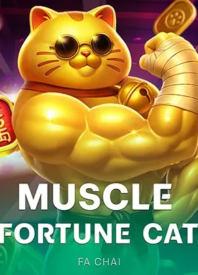 ปกเกมสล็อต Muscle Fortune Cat แมวนำโชคกล้ามโต