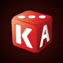 โลโก้ลูกเต๋าสีแดงตัวอักษร KA