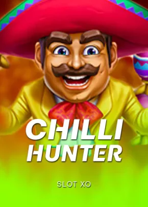 ปกเกมสล็อต Chilli Hunter ตัวละครสวมหมวกซอมเบรโร