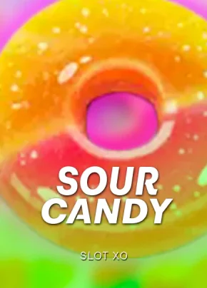 ปกเกมสล็อต Sour Candy โดนัทสีส้มเหลือง