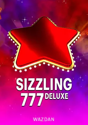 ปกเกมสล็อต Sizzling 777 Deluxe ดาวแดงบนพื้นม่วง